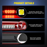 Nilight Third Brake Light Tail High Mount 3rd Stop Cargo Reverse LED Lights Red Shell for Chevy Silverado GMC Sierra 1500 2500 3500HD 2007HD Classic 1999 2000 2001 2002 2003 2004 2005 2006, view 3