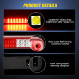 Nilight Third Brake Light Tail High Mount 3rd Stop Cargo Reverse Lights Red Lens Compatible with Chevy GMC C/K Series 1500 2500 3500 1988-2000 Chevrolet Blazer 1992 1993 Chevy Silverado 1994-1998, view 3