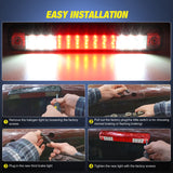 Nilight Third Brake Light Tail High Mount 3rd Stop Cargo Reverse Lights Red Lens Compatible with Chevy GMC C/K Series 1500 2500 3500 1988-2000 Chevrolet Blazer 1992 1993 Chevy Silverado 1994-1998, view 4