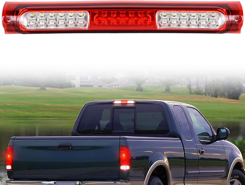 Nilight Third Brake Light Tail High Mount 3rd Stop Cargo Reverse Lights Red Lens Compatible with Ford F150 1997 1998 1999 2000 2001 2002 2003 F-150 Heritage 2004 Pickup Truck Rear Cab Lamp