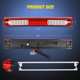 Nilight Third Brake Light Tail High Mount 3rd Stop Cargo Reverse Lights Red Lens Compatible with Ford F150 1997 1998 1999 2000 2001 2002 2003 F-150 Heritage 2004 Pickup Truck Rear Cab Lamp, view 2