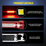 Nilight Third Brake Light Tail High Mount 3rd Stop Cargo Reverse Lights Red Lens Compatible with Ford F150 1997 1998 1999 2000 2001 2002 2003 F-150 Heritage 2004 Pickup Truck Rear Cab Lamp, view 3