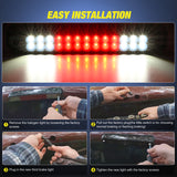 Nilight Third Brake Light Tail High Mount 3rd Stop Cargo Reverse Lights Smoked Lens Compatible with Chevy GMC C/K Series 1500 2500 3500 1988-2000 Chevrolet Blazer 1992 1993 Chevy Silverado 1994-1998, view 4