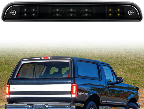 Nilight Third Brake Light Tail High Mount 3rd Stop Cargo Reverse Lights Smoked Lens Compatible with Ford F150 1994 1995 1996 F250 F350 Bronco 1992 1993 1994 1995 1996 1997 Pickup Truck Rear Cab Lamp