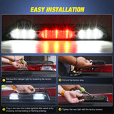 Nilight Third Brake Light Tail High Mount 3rd Stop Cargo Reverse Lights Smoked Lens Compatible with Ford F150 2015 2016 2017 2018 2019 2020 Super Duty F250 F350 2017+ Ranger 2019+ Maverick 2022+, view 4