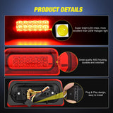 Nilight Third Brake Light Tail High Mount 3rd Stop Lights Red Lens Compatible with Chevy S10 and GMC Sonoma 1994-2003 Isuzu Hombre 1996-2000 Truck Rear Center Cab Lamp, view 2