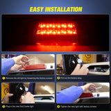 Nilight Third Brake Light Tail High Mount 3rd Stop Lights Red Lens Compatible with Jeep Liberty 2002 2003 2004 2005 2006 2007 Van SUV Rear Center Cab Lamp, view 3