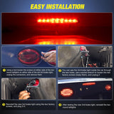 Nilight Third Brake Light Tail High Mount 3rd Stop Lights Smoked Lens Compatible with Chevy Corvette C5 1997 1998 1999 2000 2001 2002 2003 2004 Car Rear Center Cab Lamp, view 3