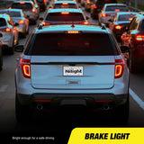Nilight Third Brake Light Tail High Mount 3rd Stop Lights Smoked Lens Compatible with Ford Explorer U502 2011 2012 2013 2014 2015 Van SUV Rear Center Cab Lamp, view 4