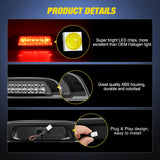 Nilight Third Brake Light Tail High Mount 3rd Stop Lights Smoked Lens Compatible with Jeep Liberty 2002 2003 2004 2005 2006 2007 Van SUV Rear Center Cab Lamp, view 2