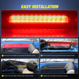 Nilight Third Brake Light Tail High Mount 3rd Stop Lights Smoked Lens for Ford Explorer 2002-2010 Escape 2008-2012 Mercury Mariner 2008-2011 Mountaineer 2006-2010 Van SUV Rear Center Cab Lamp, view 3