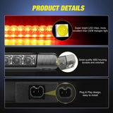 Nilight Third Brake Light Tail High Mount 3rd Stop Lights Smoked Lens for Toyota 4Runner 2010-2016 Highlander 2014-2016 Prius 2010-2015 Prius C Prius V 2012-2016 Sienna 2011-2016 Van SUV Rear Cab, view 2