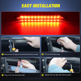Nilight Third Brake Light Tail High Mount 3rd Stop Lights Smoked Lens for Toyota 4Runner 2010-2016 Highlander 2014-2016 Prius 2010-2015 Prius C Prius V 2012-2016 Sienna 2011-2016 Van SUV Rear Cab, view 3