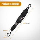 Nilight Tie Down Kits 2 PCS 2 Inch x 48 Inch Adjustable Boat Trailer Straps | for Trailering Safety with Boat Jet Ski Kayak Secure Black 1500 LBS Max Break Strength, view 2