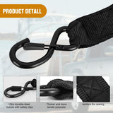 Nilight Tie Down Kits 2 PCS 2 Inch x 48 Inch Adjustable Boat Trailer Straps | for Trailering Safety with Boat Jet Ski Kayak Secure Black 1500 LBS Max Break Strength, view 3
