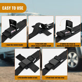 Nilight Tie Down Kits 2 PCS 2 Inch x 48 Inch Adjustable Boat Trailer Straps | for Trailering Safety with Boat Jet Ski Kayak Secure Black 1500 LBS Max Break Strength, view 6