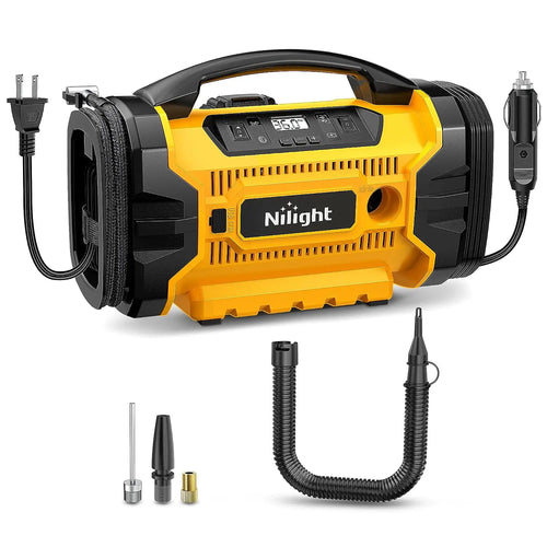 Nilight Tire Inflator Air Compressor AC/DC Dual Power 160PSI