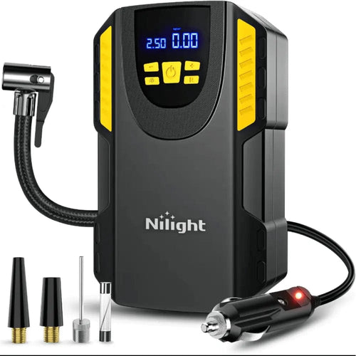 Nilight Tire Inflator Air Compressor Pump Auto-Shut Off