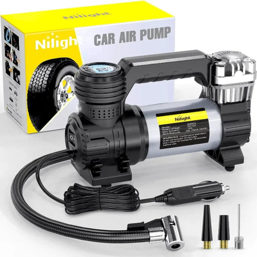 Nilight Tire Inflator Fast Air Compressor Double Cylinder Digital 120PSI