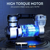 Nilight Tire Inflator Fast Air Compressor Double Cylinder Digital 120PSI, view 5