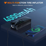 Nilight Tire Inflator Portable Air Compressor Rechargeable Battery Cordless 150PSI Faster Inflation Air Pump for Car Tires with Tire Pressure Gauge, view 6