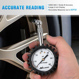 Nilight Tire Pressure Gauge 60PSI Heavy Duty Stainless Steel Air Chucks ANSI B40.1 Certified Large 2 Inch Dial Wheel Service Checker for Truck Semi Truck ATV Motorhome Cars & RV Accessories, view 2