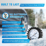 Nilight Tire Pressure Gauge 60PSI Heavy Duty Stainless Steel Air Chucks ANSI B40.1 Certified Large 2 Inch Dial Wheel Service Checker for Truck Semi Truck ATV Motorhome Cars & RV Accessories, view 5