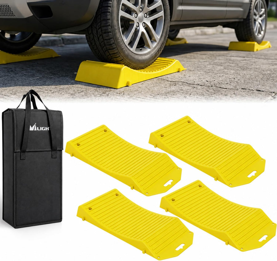 Nilight Tire Saver Ramps, 19.7 Inch RV Car Flat Spot Prevention Storage Pads, 4-Pack