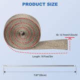 Nilight Titanium Spark Plug Wire Heat Shield Sleeve 1/2 Inch ID x 10 Inch | 3632°F Heat Protection Cover for Fuel Line, Wire Loom, Brake Cable & Diesel Heater Exhaust, view 2