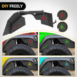 Nilight TJ Front Inner Fender Liners Fit for 1997 1998 1999 2000 2001 2002 2003 2004 2005 2006 Jeep Wrangler TJ & LJ, 2PCS Offroad Powder Coated Steel Splash Mud Guard Wheel Well Liner Covers, view 5