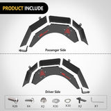 Nilight TJ Rear Inner Fender Liners Fit for 1997 1998 1999 2000 2001 2002 2003 2004 2005 2006 Jeep Wrangler TJ & LJ 2PCS Offroad Powder Coated Steel Splash Mud Guard Wheel Well Liner Covers, view 3
