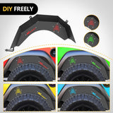 Nilight TJ Rear Inner Fender Liners Fit for 1997 1998 1999 2000 2001 2002 2003 2004 2005 2006 Jeep Wrangler TJ & LJ 2PCS Offroad Powder Coated Steel Splash Mud Guard Wheel Well Liner Covers, view 5