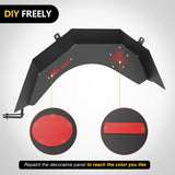 Nilight TJ Rear Inner Fender Liners Fit for 1997 1998 1999 2000 2001 2002 2003 2004 2005 2006 Jeep Wrangler TJ & LJ 2PCS Offroad Powder Coated Steel Splash Mud Guard Wheel Well Liner Covers, view 6