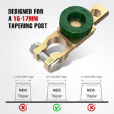Nilight Top Post Battery Switch Heavy Duty 12DVC 125A Negative Kill Power Master Cut Off Isolator with Green Knob Quick Disconnect for Car Auto Truck Boat RV ATV, view 4