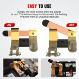Nilight Top Post Knife Blade Master Switch 12V 24V 250A Battery Negative Disconnect Shut Off Kill Power Isolator for Car Truck Marine RV Vehicle and Electrical Equipment, view 2