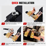 Nilight Top & Side Post Adjustable Knife Blade Master Kill Switch 12V 24V 250A Battery Negative Disconnect Shut Off Kill Power Isolator for Car Truck Marine RV Vehicle and Electrical Equipment, view 4