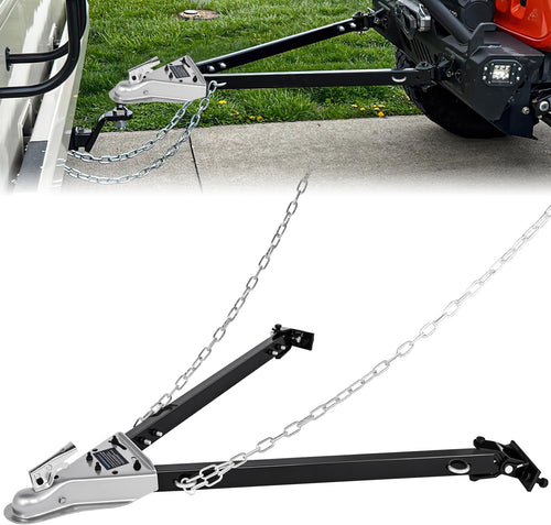 Nilight Tow Bar with Safety Chains, Coupler Fits 2-Inch Hitch Ball, 5500 lbs Towing Capacity, 41-in Opening Width, Bumper-Mounted Universal Towing Bar for RV, Car, Trailer, Truck, Alloy Steel (25% OFF Final Checkout)