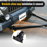 Nilight Tow Bar with Safety Chains, Coupler Fits 2-Inch Hitch Ball, 5500 lbs Towing Capacity, 41-in Opening Width, Bumper-Mounted Universal Towing Bar for RV, Car, Trailer, Truck, Alloy Steel, view 4