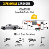 Nilight Tow Hitch for 2021-2025 Hyundai Santa Fe 2021-2025 Kia Sorento | 2 Inch Receiver Class 3 Trailer Hitch for 2021 2022 2023 2024 2025 Hyundai Santa Fe 2021-2025 Kia Sorento Black Powder Coated, view 6