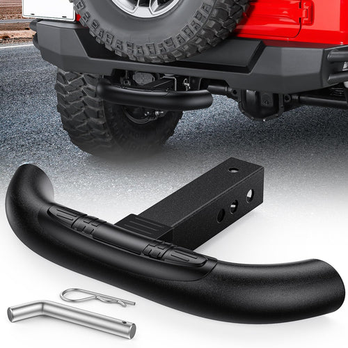 Nilight Tow Hitch Step 2 inch Receiver Heavy Duty Steel Rear Bumper Guard | for Pickup Truck SUV Van Universal 350lbs Capacity Wide Non Slip Trailer Hitch Step Bar with 5/8 inch Pin Clip