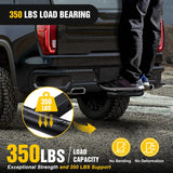 Nilight Tow Hitch Step 2 inch Receiver Heavy Duty Steel Rear Bumper Guard | for Pickup Truck SUV Van Universal 350lbs Capacity Wide Non Slip Trailer Hitch Step Bar with 5/8 inch Pin Clip, view 4