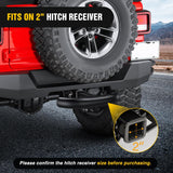 Nilight Tow Hitch Step 2 inch Receiver Heavy Duty Steel Rear Bumper Guard | for Pickup Truck SUV Van Universal 350lbs Capacity Wide Non Slip Trailer Hitch Step Bar with 5/8 inch Pin Clip, view 5