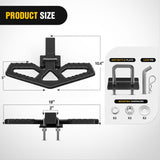 Nilight Tow Hitch Step Bar 2 Inch Receiver Bumper Guard Jeep Truck SUV Van | Rear Bumper Protector Heavy Duty Steel 350lbs Capacity Wide Non-Slip 5/8 Inch Pin Clip Anti-Rattle Stabilizer Rust-Resistant, view 2