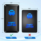 Nilight Toyota Bumper Light Bar Push Button ON/Off Switch, view 2
