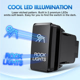 Nilight Toyota Rocker Lights Push Button Switch 12V ON Off Switch with Connector Wire Kit, view 4