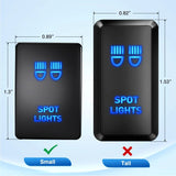 Nilight Toyota Spot Lights Push Button ON/Off Small Switch, view 2