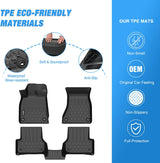 Nilight TPE Floor Mats for Audi A6 S6 A6 Quattro 2012 2013 2014 2015 2016 2017 2018, All Weather Custom Fit Heavy Duty Floor Liners, view 3