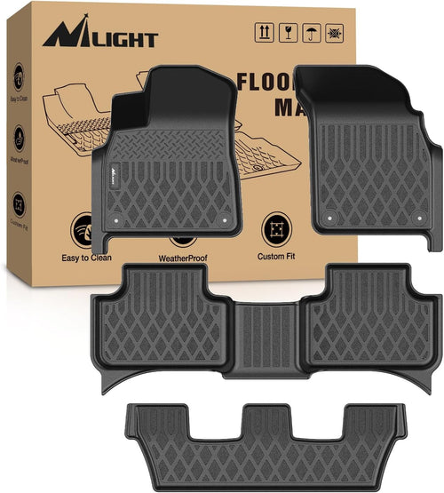 Nilight TPE Floor Mats for Audi Q7 SQ7 2017-2026,Audi Q8 2019 2020 2021 2022 2023 2024 2025 2026 All Weather Custom Fit Heavy Duty Floor Liners