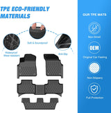 Nilight TPE Floor Mats for Audi Q7 SQ7 2017-2026,Audi Q8 2019 2020 2021 2022 2023 2024 2025 2026 All Weather Custom Fit Heavy Duty Floor Liners, view 3