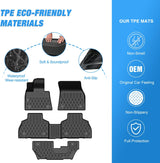 Nilight TPE Floor Mats for BMW X7 7 Seats 2019 2020 2021 2022 2023 2024 2025 2026 All Weather Custom Fit Heavy Duty Floor Liners, view 3